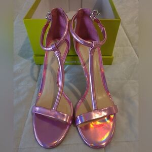 Gianni Bini Pink Antonias T-strap heels